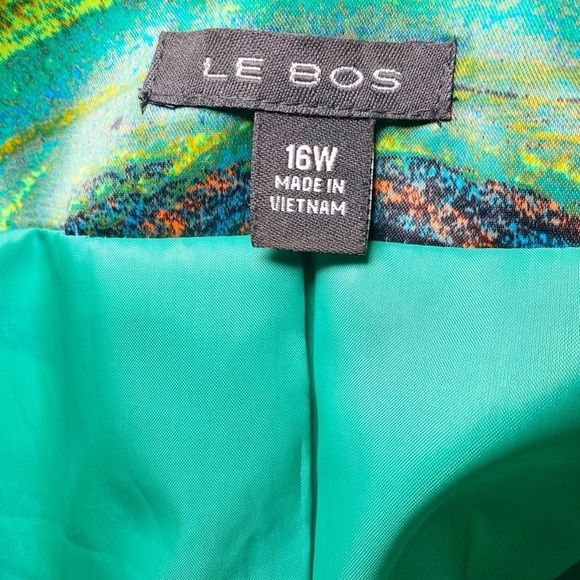 Le Bos Agate Green Collarless Jacket - Picture 6 of 13